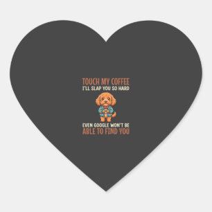 Funny Cockapoo Coffee Lover Heart Sticker
