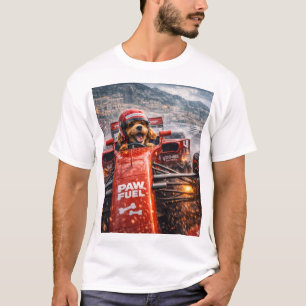 Funny Cockapoo Dog Gift Race Car Driver T Shirt