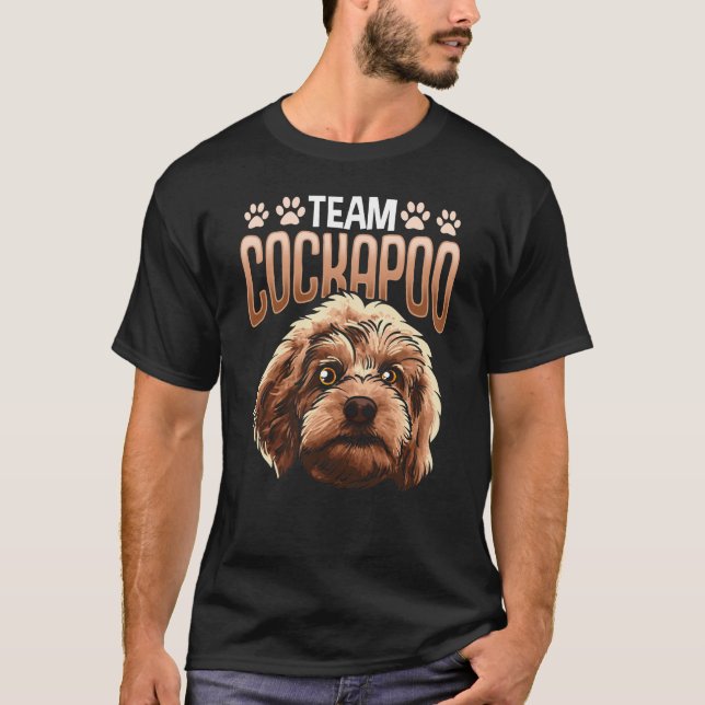 Funny Cockapoo Lover Dog Paw Cute Animal T-Shirt (Front)