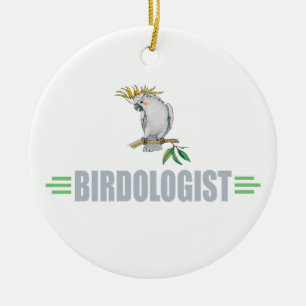 Funny Cockatiel Ceramic Tree Decoration