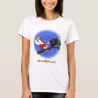 Funny cockatoo playing rock guitar cartoon