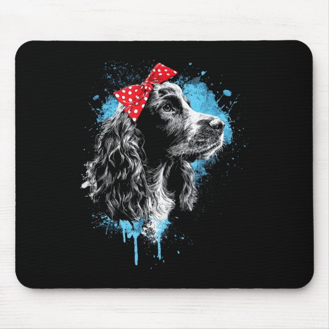 Funny cocker spaniel design for dog lovers mouse pad (Front)