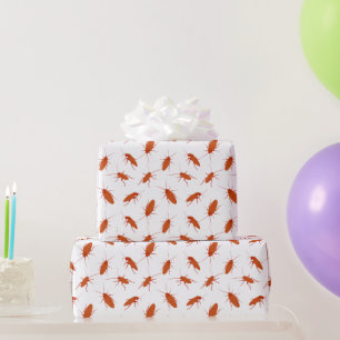 Funny Cockroach Patterned Wrapping Paper