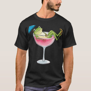 Funny Cocktail Frog Meme Humor Drink Drinkers Frog T-Shirt