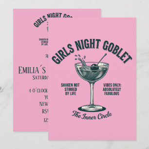 Funny Cocktail Lover Martini Party Gift Invitation