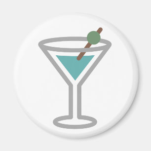 Funny Cocktail Martini Emoji Magnet