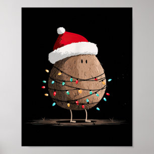 Funny Coconut Christmas Graphics Lights Lover Poster