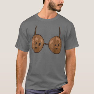 Funny Coconut Summer Coconuts Bra Funny Halloween T-Shirt