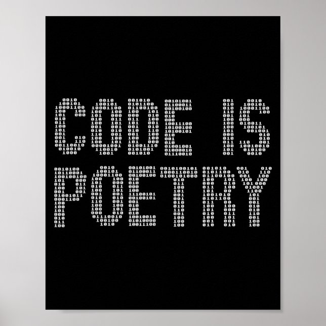 Funny Code Is Etry Saying Quote Programer Gift  Poster (Front)