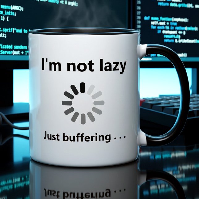 Funny Coder Gift | Customisable Loading Quote  Coffee Mug (Creator Uploaded)