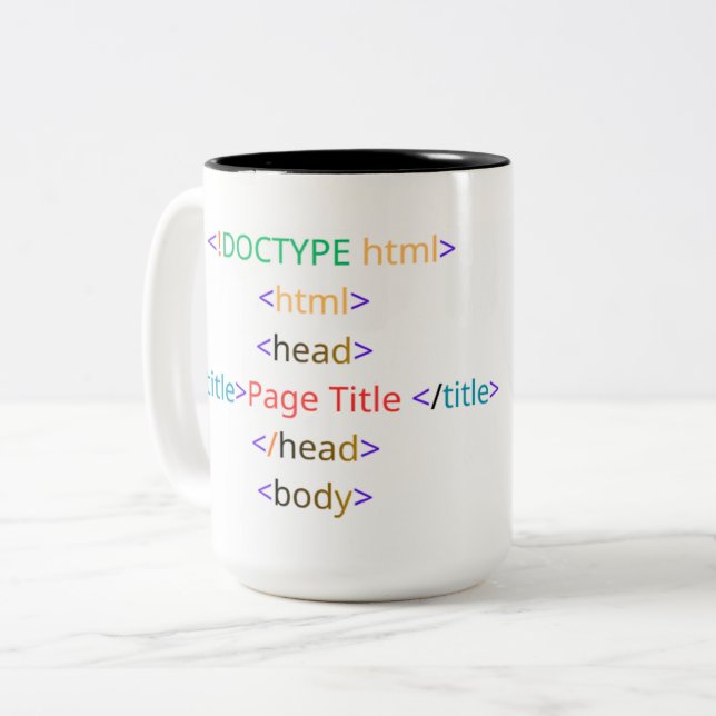 Funny Coding Coffee Cup (Front Left)