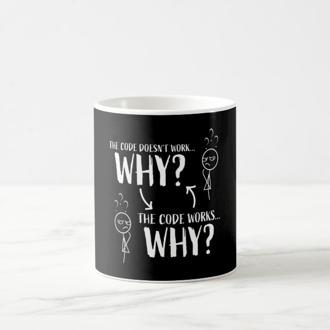 Funny Coding Programmer Gift for Geek Coffee Mug (Center)