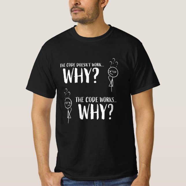 Funny Coding Programmer Gift for Geek T-Shirt (Front)