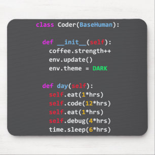 Funny Coding Python Cl Eat Code Sleep Mouse Pad