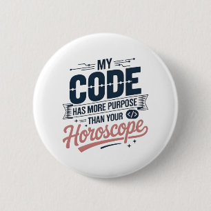 Funny Coding Quote AI Programmer Design 6 Cm Round Badge