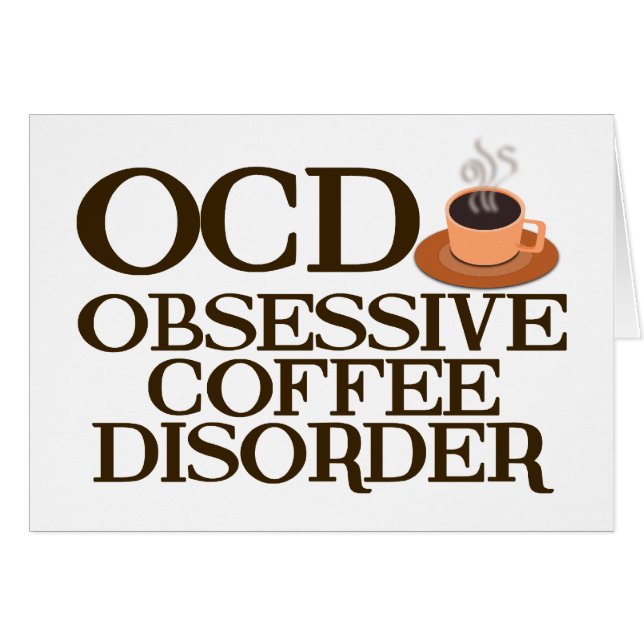 Funny Coffee Addict Card (Front Horizontal)