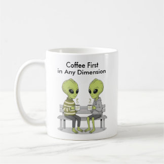 Funny Coffee and Aliens Coffee Mug