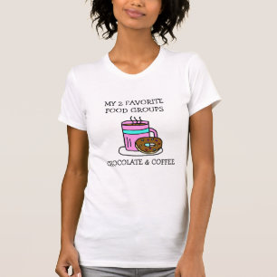 Funny Coffee and Doughnuts Humour T-Shirt