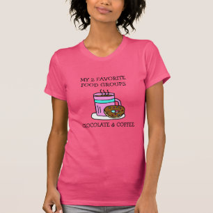 Funny Coffee and Doughnuts Humour T-Shirt
