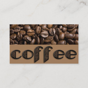 Funny Coffee Beans Typography Business Cards
