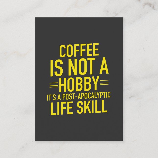 Funny Coffee Calling Card (Front)