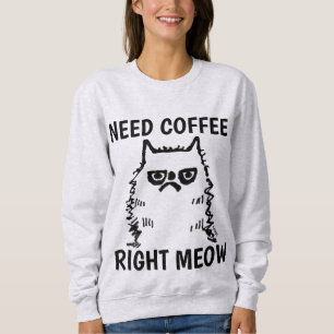 Funny Coffee Cat T-shirts Grumpy Cat