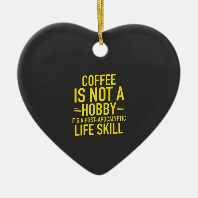 Funny Coffee Ceramic Tree Decoration (Front)