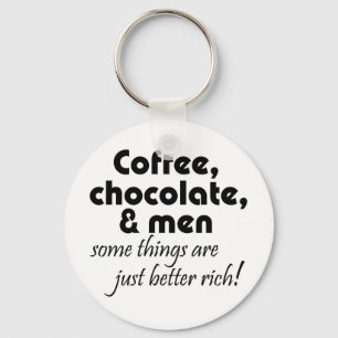 Funny coffee chocolate keychains gifts joke quotes