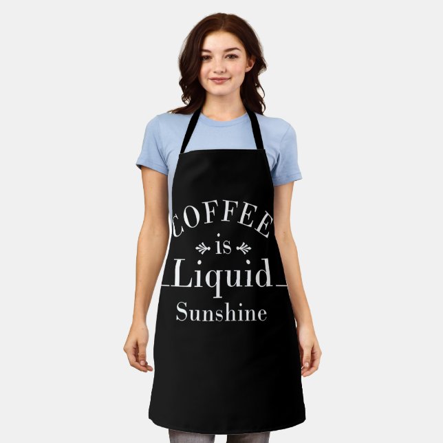 Funny coffee drinker quotes apron (Worn)