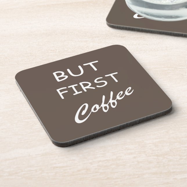 Funny coffee drinker quotes  coaster (Left Side)