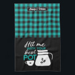 Funny Coffee Lover Caffeine Addict Plaid Pattern Tea Towel<br><div class="desc">Funny and cool kitchen towel to make cooking more fun. Personalised gift for family and friends who love cooking, baking and trying new recipe in the kitchen. Customise the wording to fit your occasion. You can use the Design Tool to further change the font type, font colour and font size....</div>