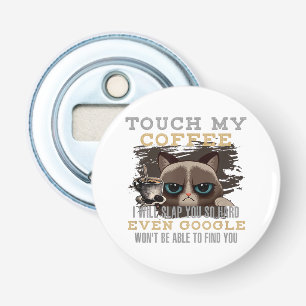 Funny Coffee Lover - Cat Humour Bottle Opener
