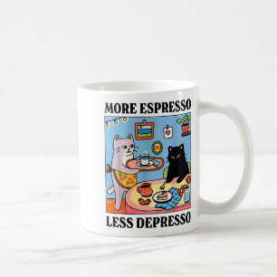 Funny Coffee Lover With Cute Cat More Espresso Les Coffee Mug