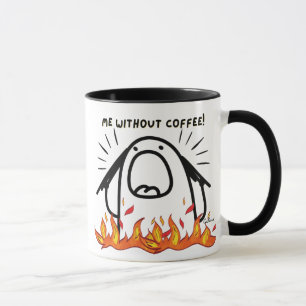 Funny Coffee Meme: Before and After Coffee Moments Mug