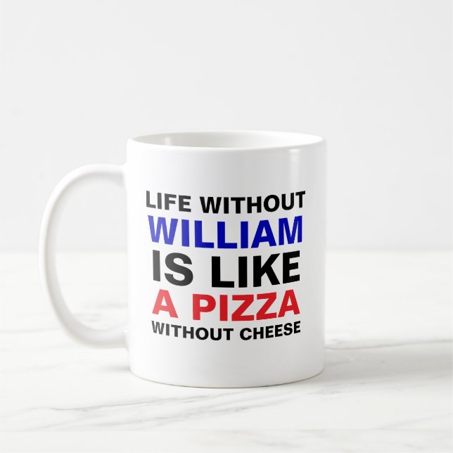 Funny Coffee Mug for Men | Name & Monogram Mug  (Left)