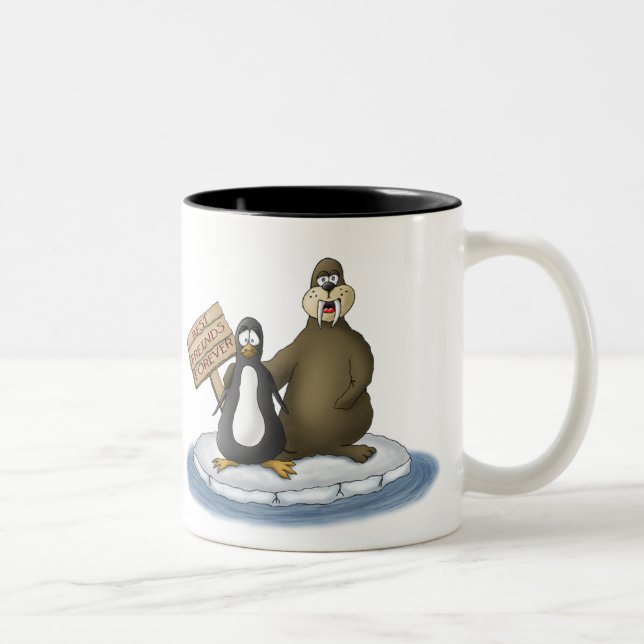 Funny Coffee Mugs: Best Friends Forever Two-Tone Coffee Mug (Right)