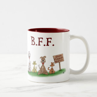 Funny Coffee Mugs: Best Friends Forever Two-Tone Coffee Mug