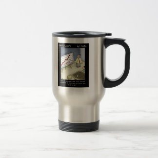 Funny Coffee Mugs: Glass half full Travel Mug