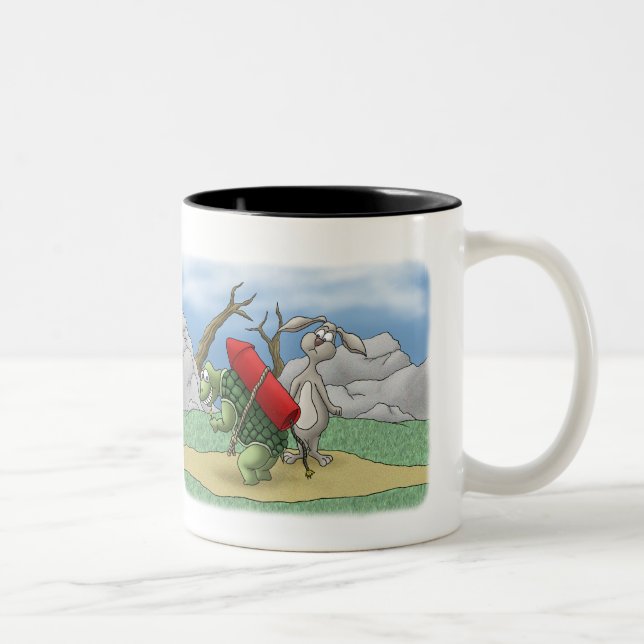 Funny Coffee Mugs: Working Smarter Two-Tone Coffee Mug (Right)