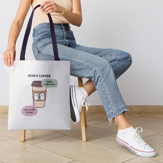 Funny Coffee Mum Secret Knowledge Quote Tote Bag (Creator Uploaded)