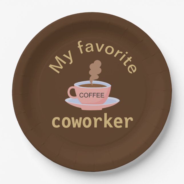 Funny Coffee Paper Plate (Front)