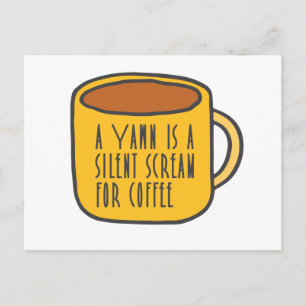 Funny coffee postcard