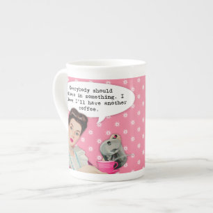 Funny Coffee Quote Bone China Mug