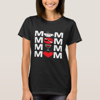 Funny Coffee Scuba Diving Wine Mum Diver Mother Fl T-Shirt