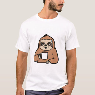 Funny Coffee Sloth T-Shirt | My Spirit Animal is a