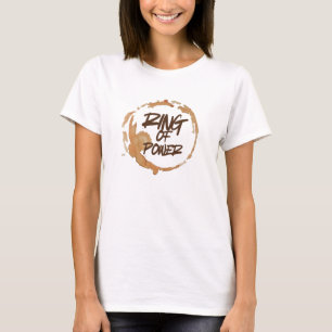 Funny Coffee Stain for Coffee Lovers Quote Ring of T-Shirt