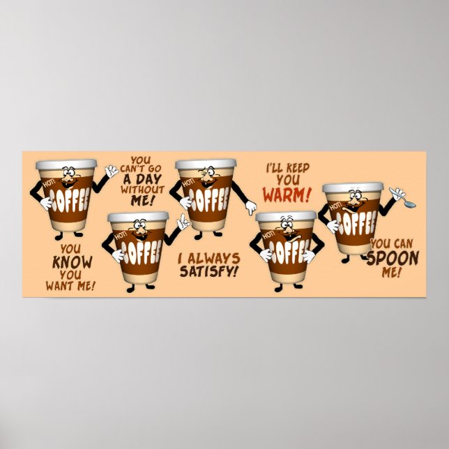 Funny Coffee Talk Poster (Front)