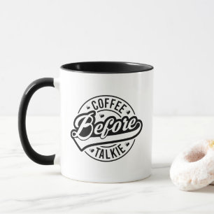 Funny coffee talk word art mug