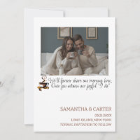 Funny Coffee themed wedding Save the Date design