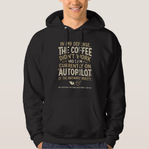 Funny Coffee Typography Hoodie